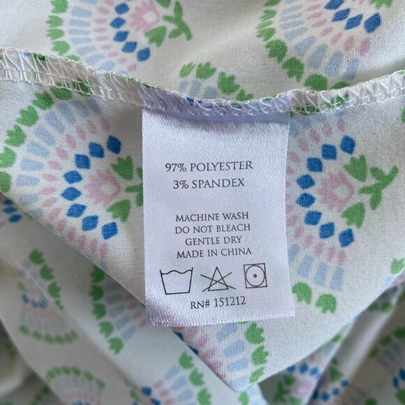 Michelle McDowell dress Extra Large white green blue pink ruffle beach cover up - Picture 8 of 8